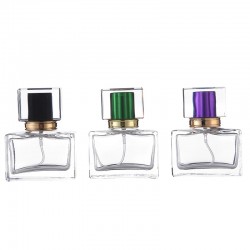  50ml Glass Refillable Spiral Thick Bottom Square Glass Atomizer Perfume Bottle Cosmetic Empty Spray Bottle Container