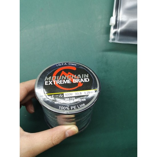 Braided Fishing Line, 4 or 8 Strands Abrasion Resistant Braided Lines Super Strong 100% PE Sensitive Fishing Line 300M / 500M / 1000M