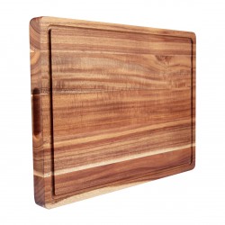 Large Wood Cutting Board 20 x 15 x 1.5 Inches with Premium Edge Grain Construction, Thick Sustainable Butcher Block with Juice Groove, 100% Organic Wood Chopping Board