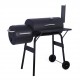 Portable Outdoor Picnic Camping Cooking Tool, Outdoor Charcoal Grill with Wheels/Thermometer