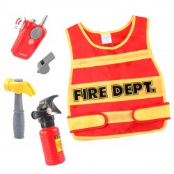 Fireman Toys,Simulation Children Firefighting Costume Set,Experience Role-Playing Firefighter Performance Props 570 fire Suit (Without hat