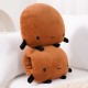 Hand Warmer Plush Pillow Toys Cute Potato-Shaped Soft Comfortable Sofa Cushion Practical New Years Birthday Gifts for Men Women Dark Brown 35cm (with Hand Warmer)