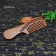 1 PC Natural Peach Wood Handcrafted Fine Tooth Comb Anti-Static Head Massage Classic Comb Hair Styling Hair Care Tool